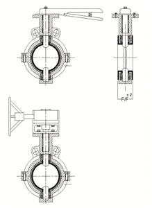 Wafer Type Lined Butterfly Valve